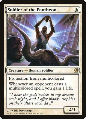 Soldier of the Pantheon card from Theros