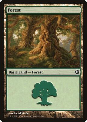 Forest (249) card from Theros
