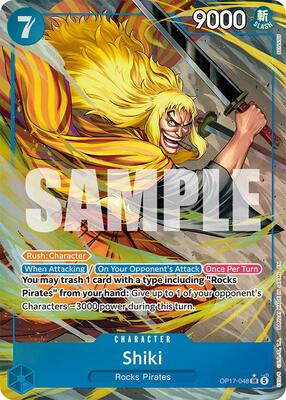Shiki (048) (Alternate Art) card from The World's Strongest Warriors