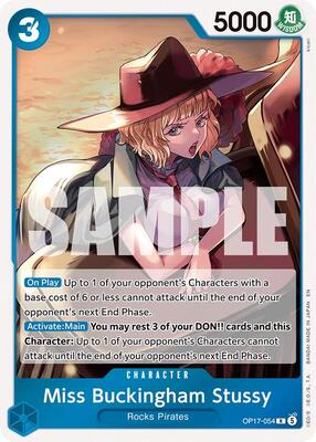 Miss Buckingham Stussy card from The World's Strongest Warriors