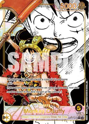 Monkey.D.Luffy (079) (Super Leader Alternate Art) card from The World's Strongest Warriors