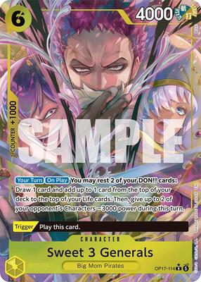 Sweet 3 Generals (Alternate Art) card from The World's Strongest Warriors