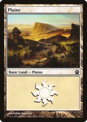 Plains (232) card from Theros