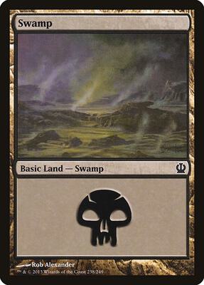 Swamp (238) card from Theros