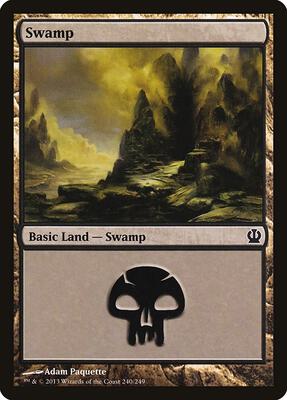 Swamp (240) card from Theros