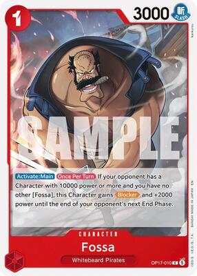 Fossa card from The World's Strongest Warriors