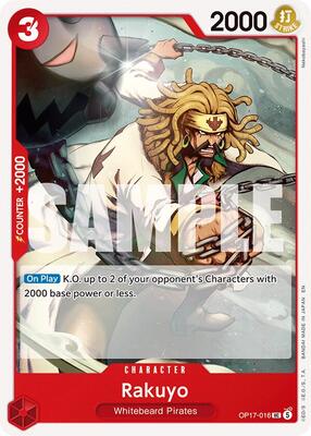 Rakuyo card from The World's Strongest Warriors