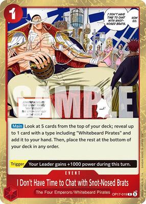 I Don't Have Time to Chat with Snot-Nosed Brats card from The World's Strongest Warriors
