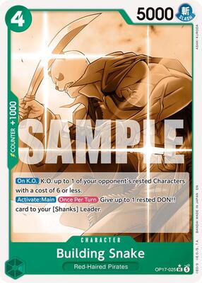 Building Snake (Pandaman Art) card from The World's Strongest Warriors