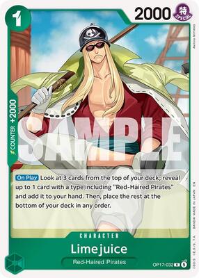 Limejuice card from The World's Strongest Warriors