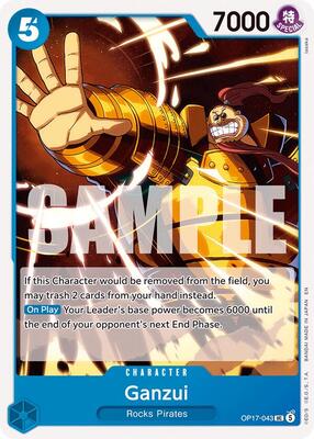 Ganzui card from The World's Strongest Warriors