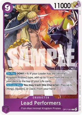 Lead Performers card from The World's Strongest Warriors