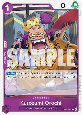 Kurozumi Orochi card from The World's Strongest Warriors