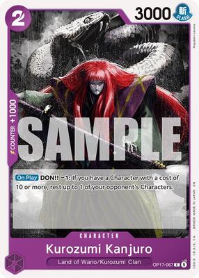 Kurozumi Kanjuro card from The World's Strongest Warriors