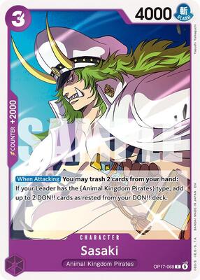 Sasaki card from The World's Strongest Warriors