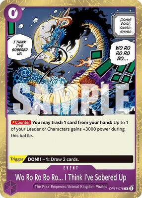 Wo Ro Ro Ro Ro... I Think I've Sobered Up card from The World's Strongest Warriors