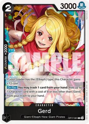 Gerd card from The World's Strongest Warriors