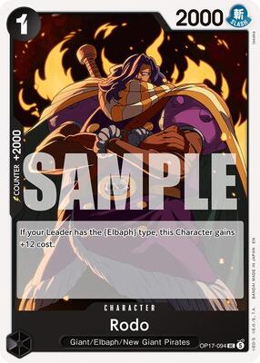 Rodo card from The World's Strongest Warriors