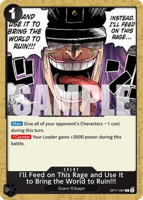 I'll Feed on This Rage and Use It to Bring the World to Ruin!!! card from The World's Strongest Warriors
