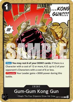 Gum-Gum Kong Gun card from The World's Strongest Warriors