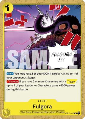 Fulgora card from The World's Strongest Warriors