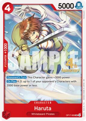 Haruta card from The World's Strongest Warriors Release Event Cards