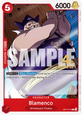 Blamenco card from The World's Strongest Warriors Release Event Cards