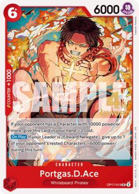 Portgas.D.Ace card from The World's Strongest Warriors Release Event Cards