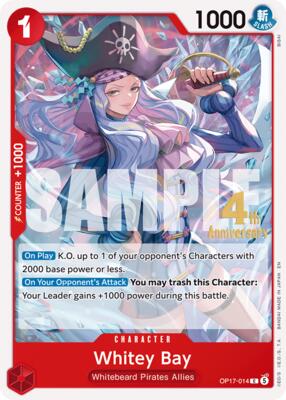 Whitey Bay card from The World's Strongest Warriors Release Event Cards