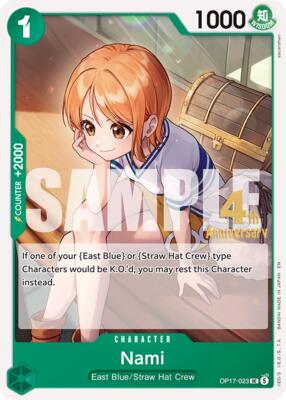 Nami (023) card from The World's Strongest Warriors Release Event Cards