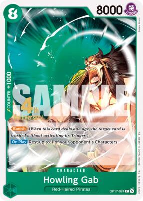 Howling Gab card from The World's Strongest Warriors Release Event Cards