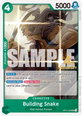 Building Snake card from The World's Strongest Warriors Release Event Cards