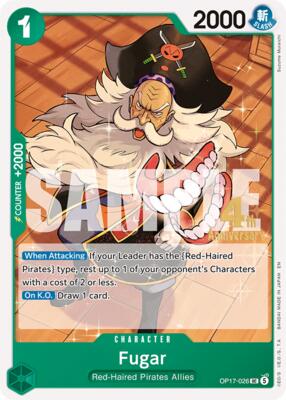 Fugar card from The World's Strongest Warriors Release Event Cards