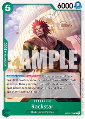 Rockstar card from The World's Strongest Warriors Release Event Cards