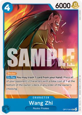 Wang Zhi card from The World's Strongest Warriors Release Event Cards