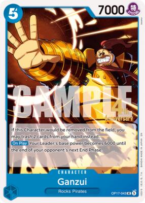 Ganzui card from The World's Strongest Warriors Release Event Cards
