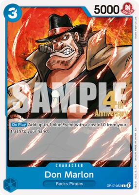 Don Marlon card from The World's Strongest Warriors Release Event Cards
