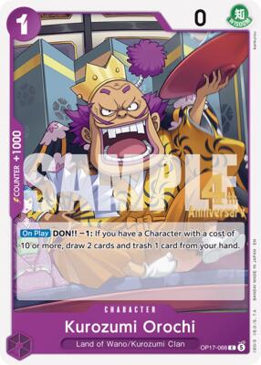 Kurozumi Orochi card from The World's Strongest Warriors Release Event Cards