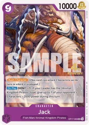 Jack card from The World's Strongest Warriors Release Event Cards