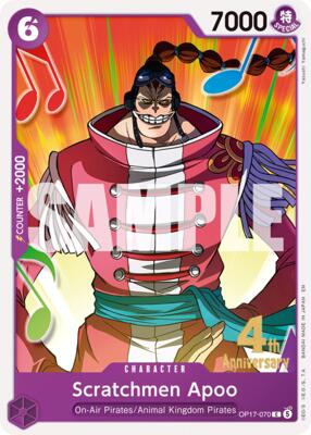 Scratchmen Apoo card from The World's Strongest Warriors Release Event Cards