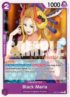 Black Maria card from The World's Strongest Warriors Release Event Cards