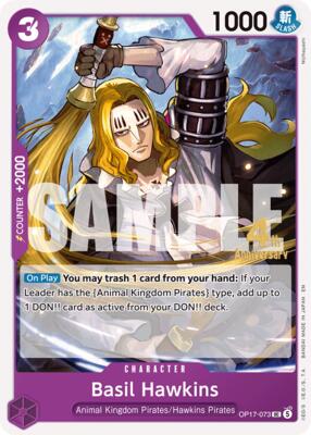 Basil Hawkins card from The World's Strongest Warriors Release Event Cards