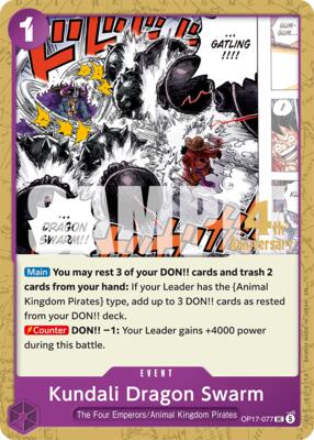 Kundali Dragon Swarm card from The World's Strongest Warriors Release Event Cards