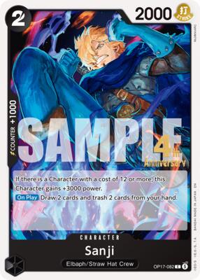 Sanji card from The World's Strongest Warriors Release Event Cards