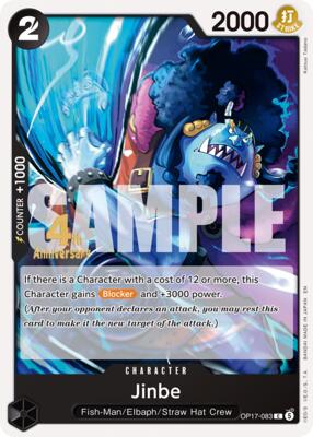 Jinbe (083) card from The World's Strongest Warriors Release Event Cards