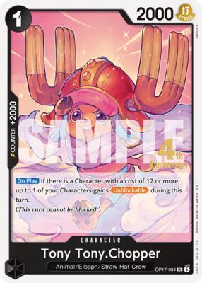 Tony Tony.Chopper card from The World's Strongest Warriors Release Event Cards