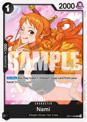 Nami (086) card from The World's Strongest Warriors Release Event Cards