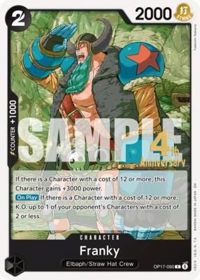 Franky card from The World's Strongest Warriors Release Event Cards