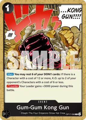 Gum-Gum Kong Gun card from The World's Strongest Warriors Release Event Cards