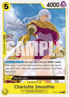 Charlotte Smoothie card from The World's Strongest Warriors Release Event Cards